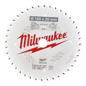Milwaukee Körfűrészlap hordozható gépekhez (Fához) 165x20x1.6x40 ATB - 1 db