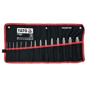 YATO Bőrlyukasztó készlet 15 részes 2-22 mm