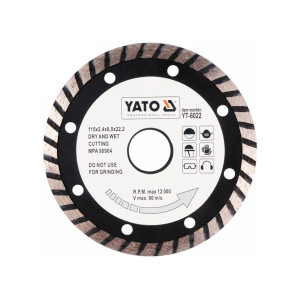 YATO Gyémánt vágótárcsa 115 mm turbo
