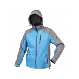 YATO Softshell kabát kapucnival kék L-es méret